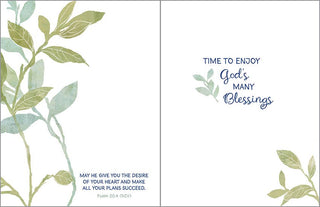 With Scripture Retirement Card - Navy Bird on Branch