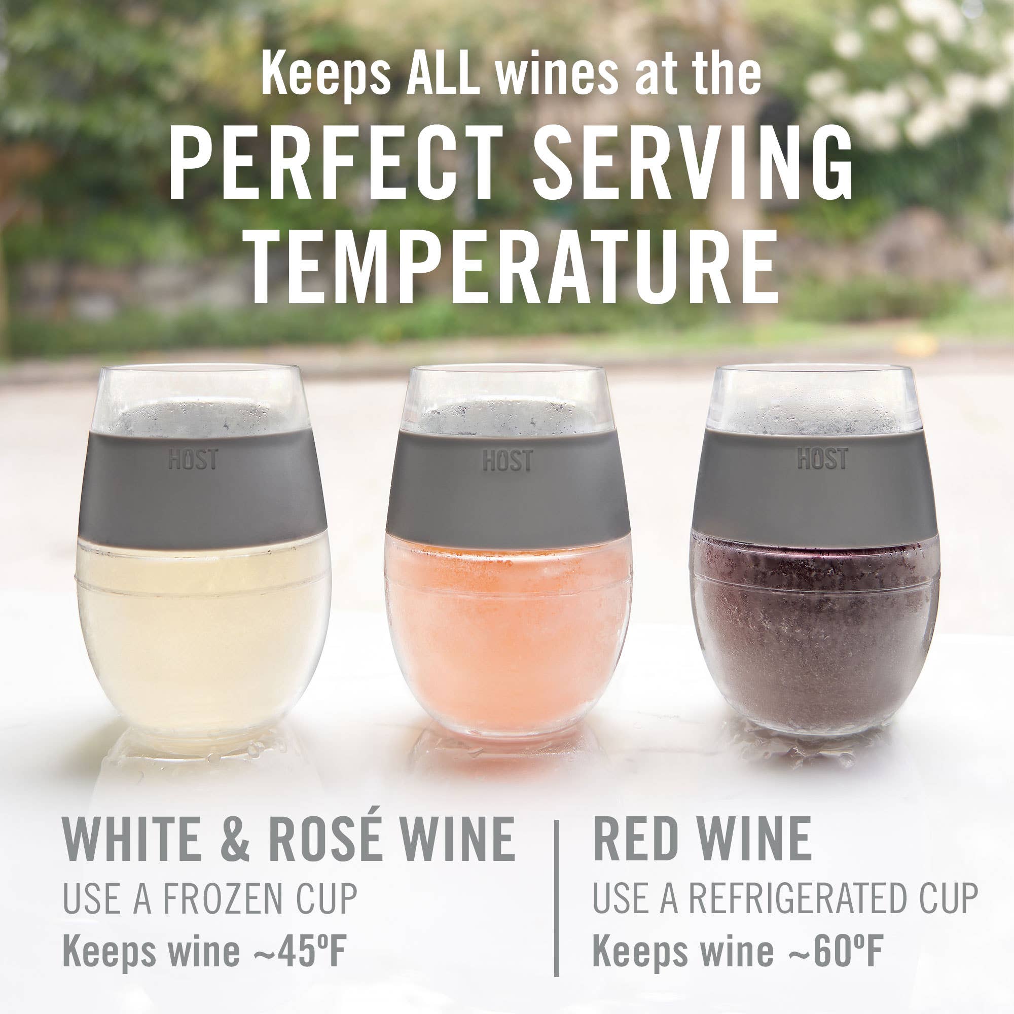 Wine FREEZE™ Cooling Cups - Standard Colors