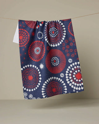 Geometry Freedom Sparks Tea Towel – Firework Burst Kitchen Towel