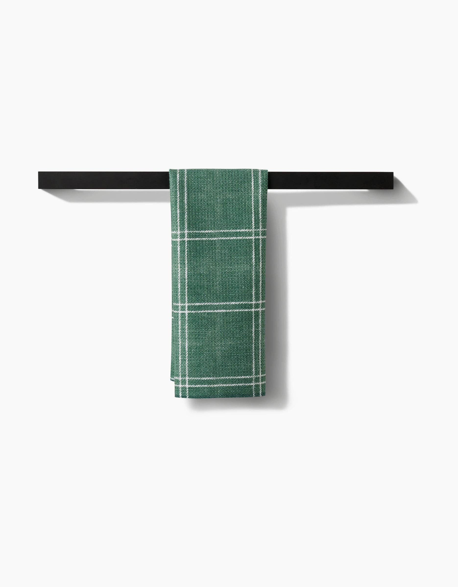 Geometry Pine Forest Plaid Tea Towel