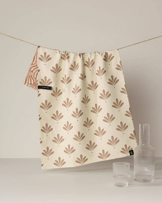 Geometry Desert Fronds Luxe Kitchen Towel