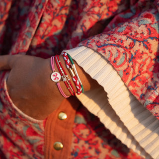 Joy Red & Green Holiday Hair Tie Bracelets