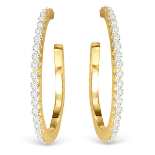 18K Gold-Dipped Micro CZ Hoop Earrings