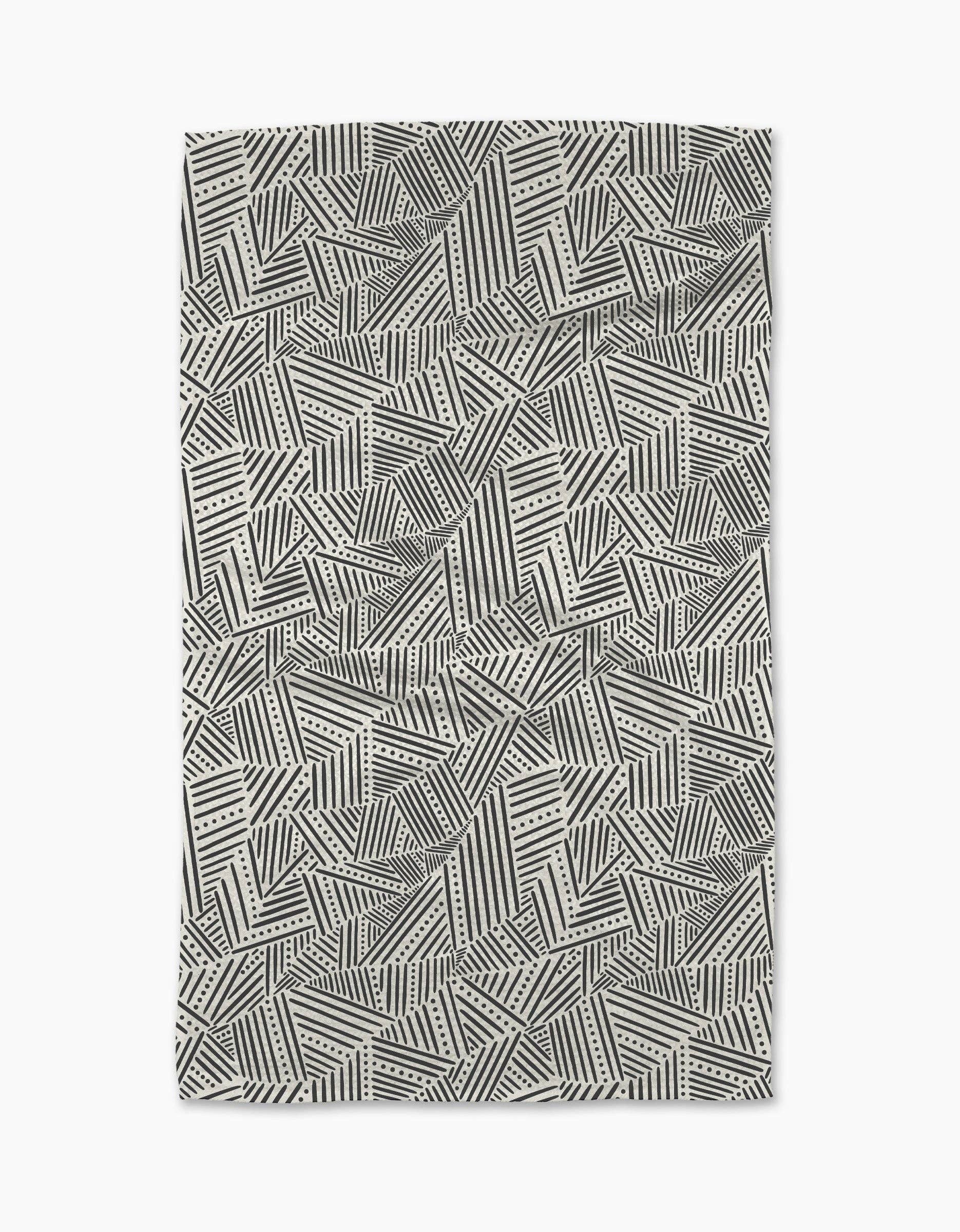 Geometry Rhythm Current Stripes Tea Towel