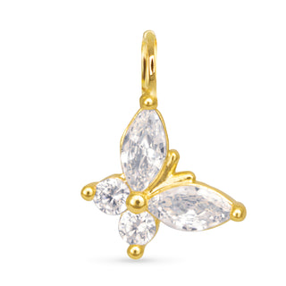 CZ Butterfly Charm - Gold