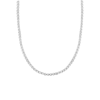 Silver Add A Charm Box Chain Necklace