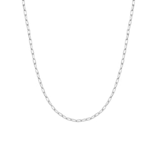 Silver Add A Charm Paperclip Chain Necklace