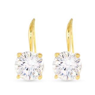 Solitaire Drop Earrings Gold