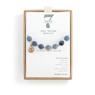 Z 7 Days Tracker Bracelet Indigo & Gold FINAL SALE