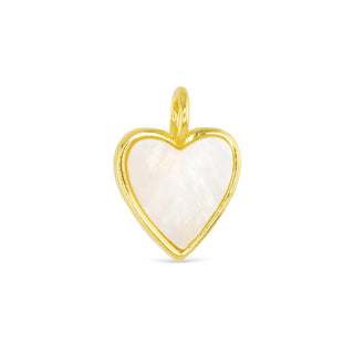 Gold Mop Heart Charm