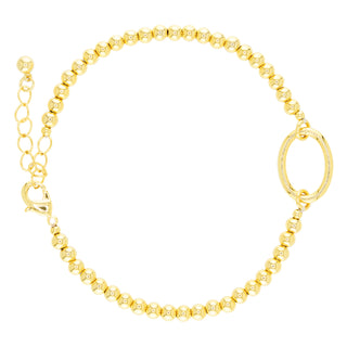 Gold Beaded Charm Bracelet