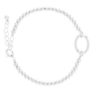 Silver Beaded Charm Bracelet