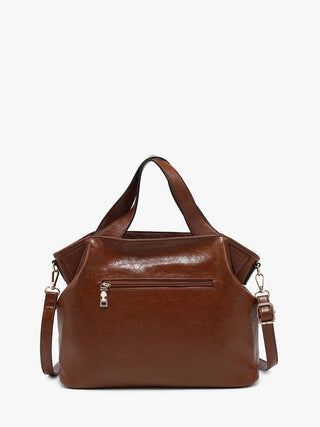 Isabella Glossy Expandable Satchel