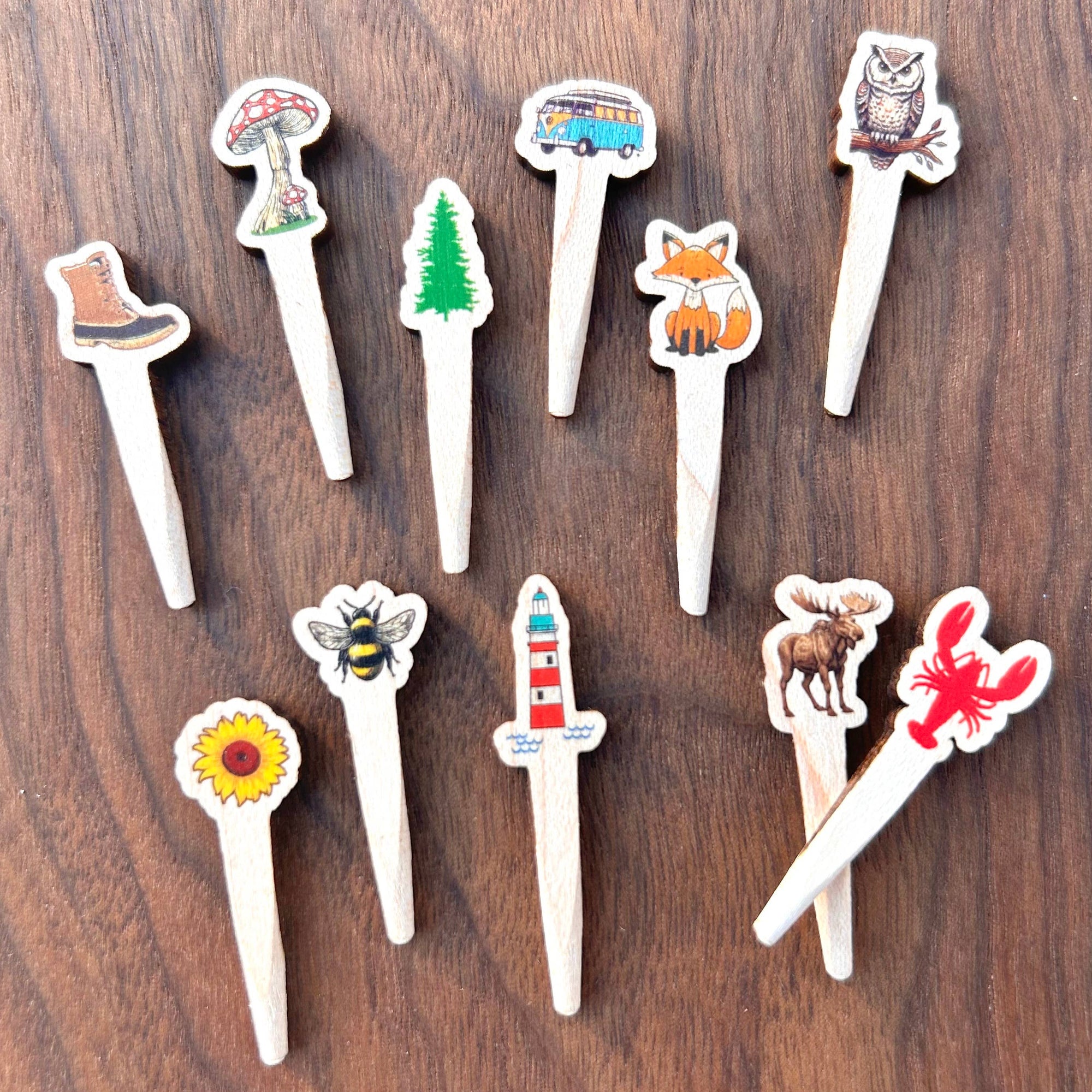 Wildlife Full Color Cribbage Pegs