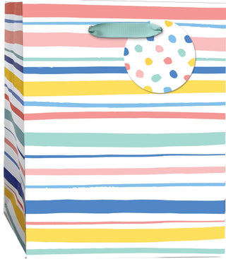 Happy Stripes and Dots Small Tote Bag