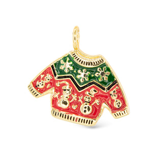 Christmas Sweater 18K Gold-Dipped Charm