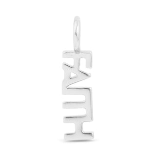 Faith Word Sterling Silver-Dipped Charm