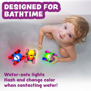 Tub Works Light-Up Monster Truck Bath Toys, 3-Pack