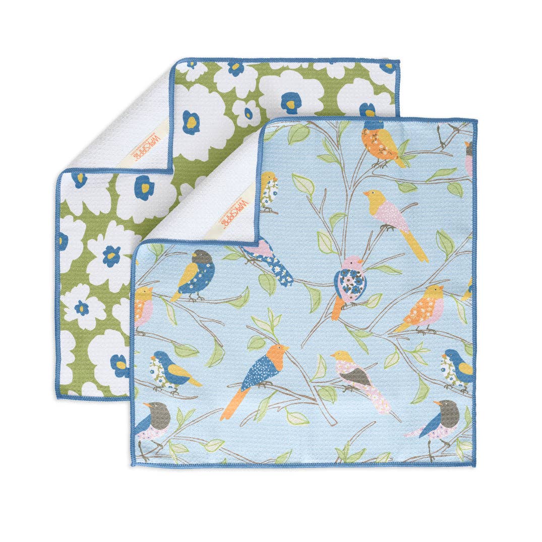 Floral Finch & Friends All Purpose Microfiber Towel Set