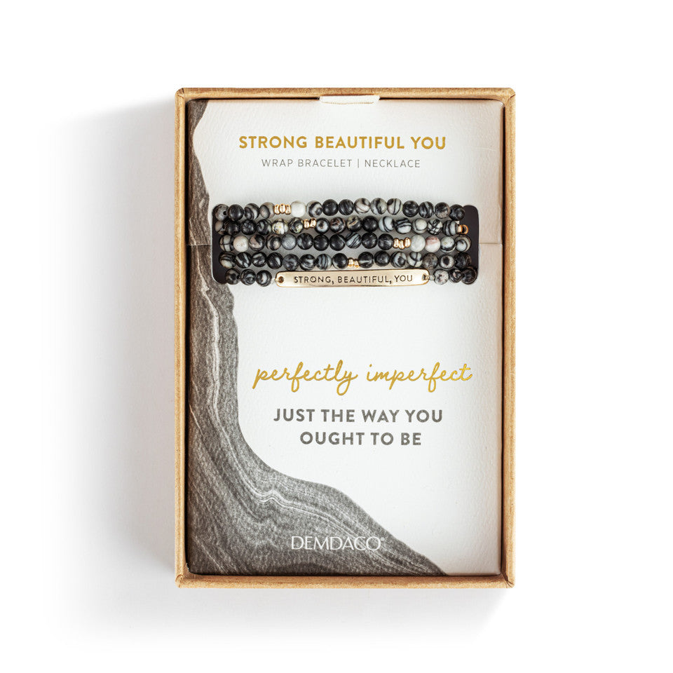 Strong Beautiful You Necklace/Bracelet - Black Mix