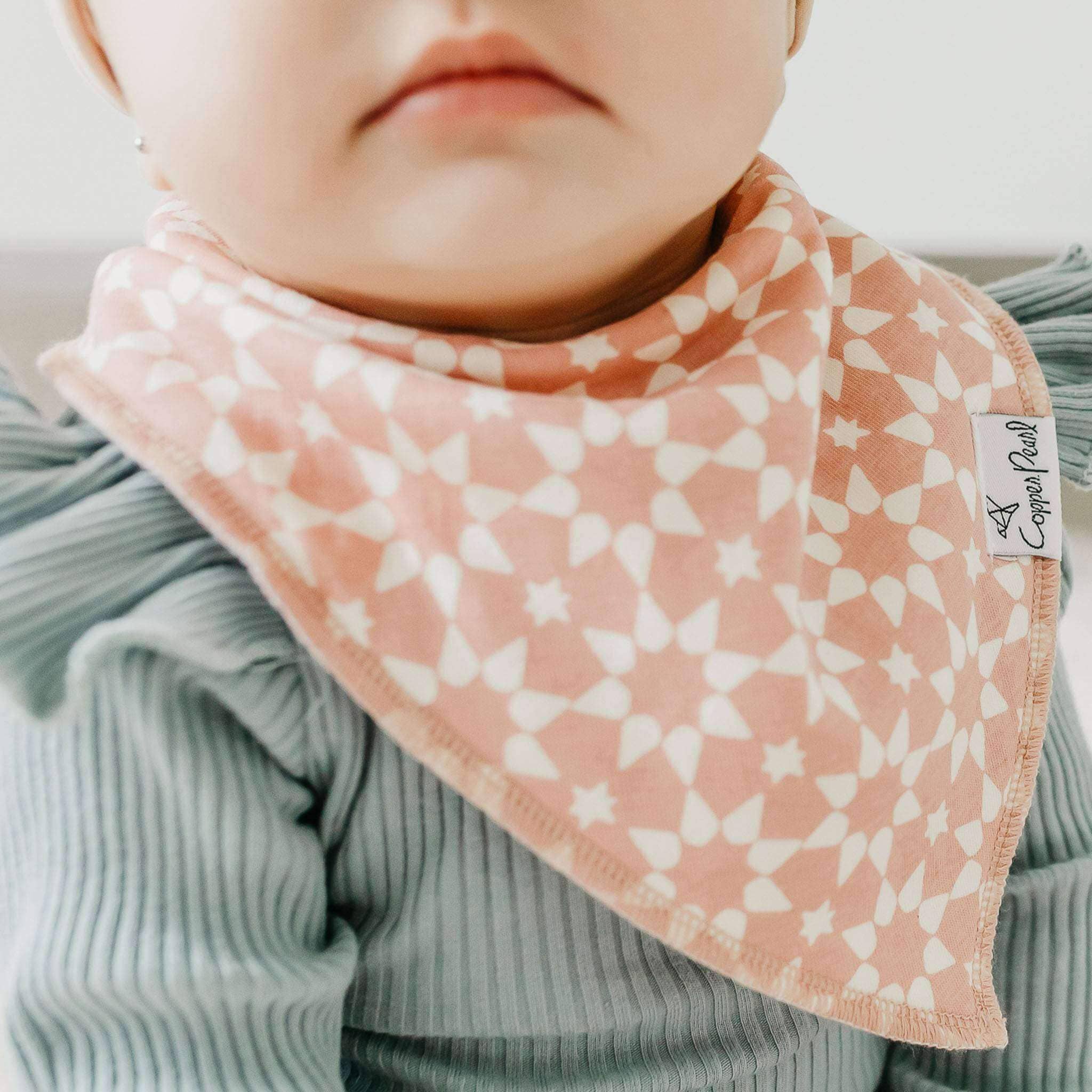 Copper Pearl Ferra 4-Pack Baby Bandana Bibs