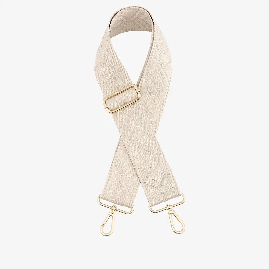 Bohemian Guitar Strap Off White