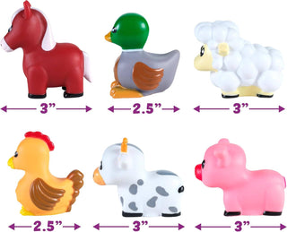 Tub Works Barnyard Mold-Free Bath Toys, 6-Pack