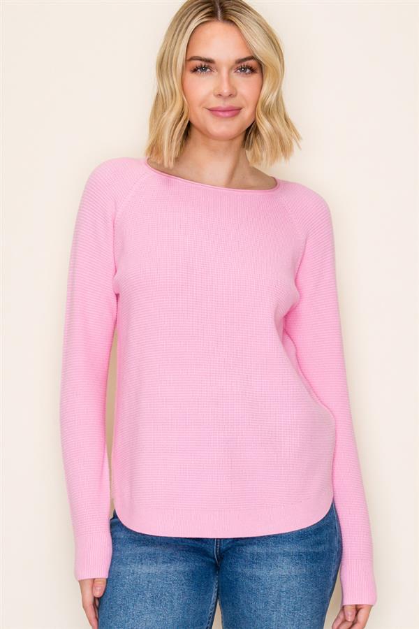 Mini Waffle Textured Sweater