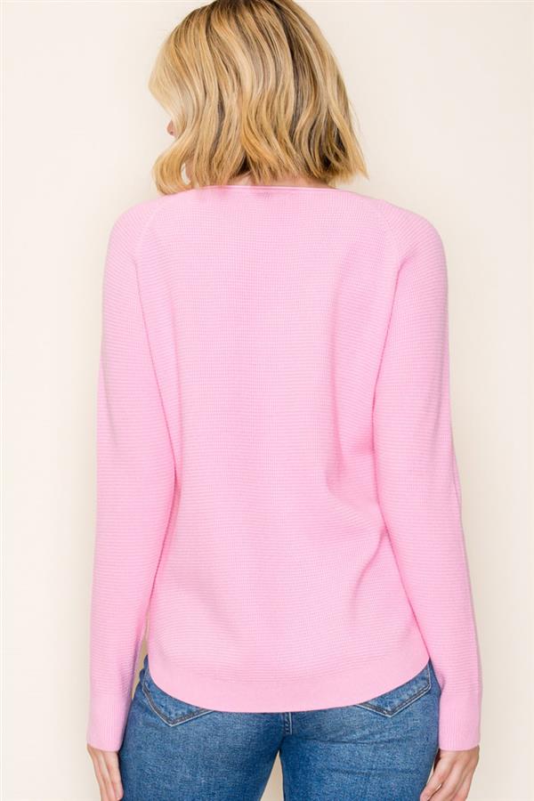 Mini Waffle Textured Sweater