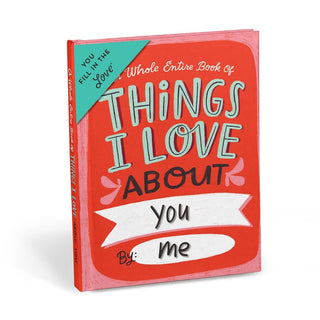 Book titled 'Things I Love About You' on a white background