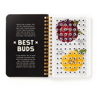 Brass Monkey Best Buds Googly Sticker Book | Floral Stickers