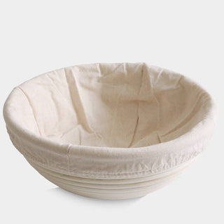 Breadtopia Round Rattan Bread Proofing Basket with Liner – 8.5-Inch