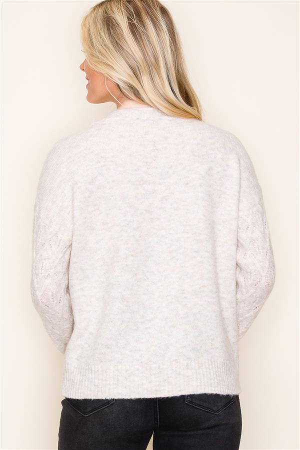 Texture Detail Pointelle Sweater