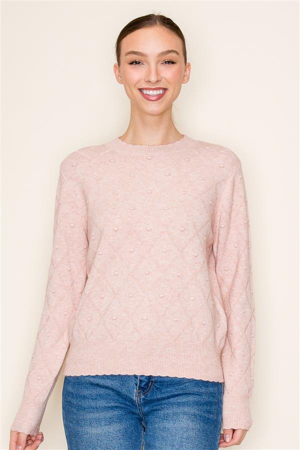 Blush Pom Pom Sweater