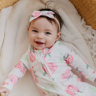 Copper Pearl Grace Zip-Up Footie Pajama