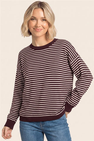Relaxed Striped Pullover Sweater