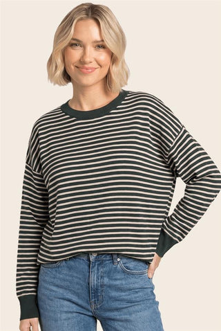 Relaxed Striped Pullover Sweater