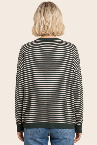 Relaxed Striped Pullover Sweater
