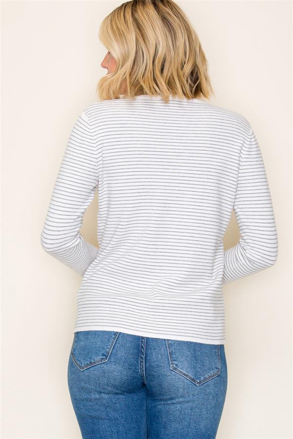 Pinstriped Pullover Sweater