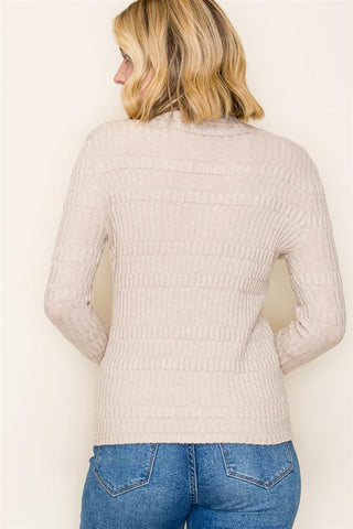 Mock Neck Long Sleeve Pullover Sweater FINAL SALE