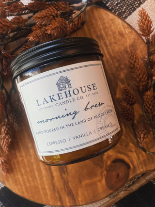 Morning Brew Coffee-Scented Soy Candle - 12 oz