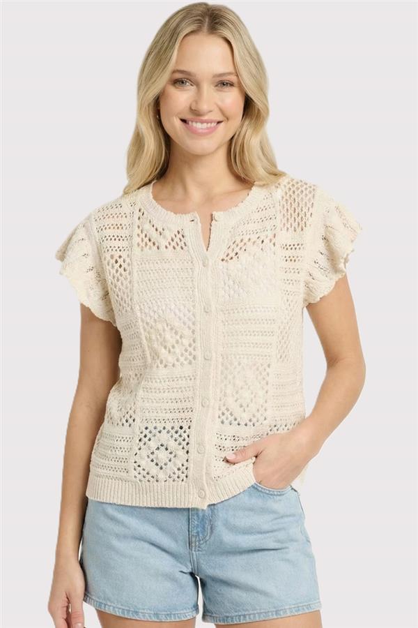 Crochet Button Down Sweater