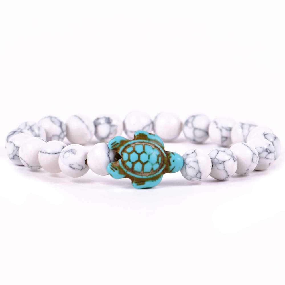 The Journey Sea Turtle Bracelet by Fahlo in White Howlite