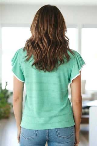 Flutter Short Sleeve Sweater