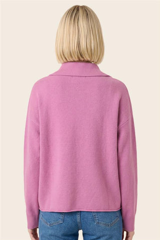 Women's O-Ring Half-Zip Mock Neck Sweater
