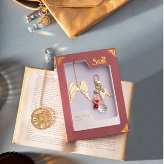 Angel Wings Protection Bookmark & Keychain Set