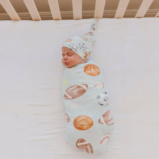 Sports Medley Top Knot Baby Hat