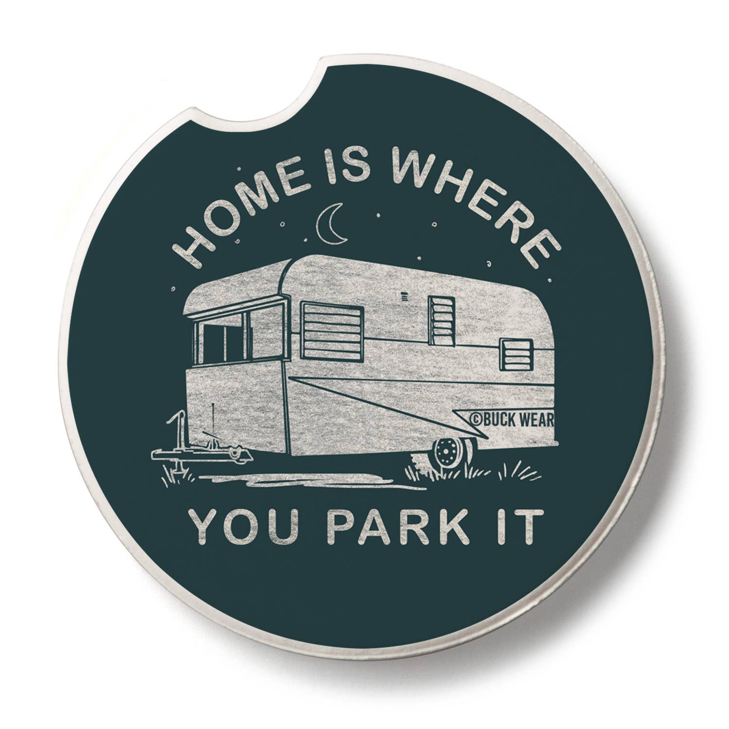 Park It Absorbent Stone Car Coaster 1pk