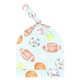 Sports Medley Top Knot Baby Hat