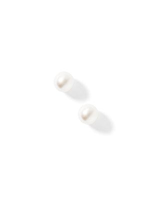 Payton White Pearl Screwback Stud Earrings